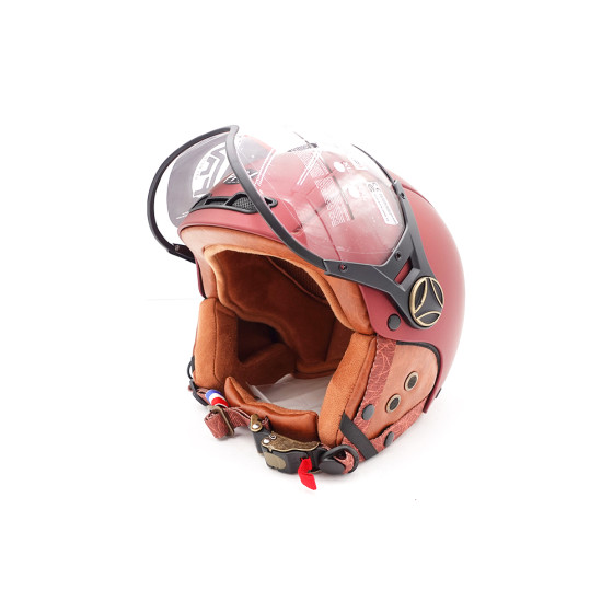 Casque JET FRV Bordeaux Mat