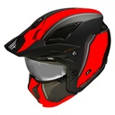 CASQUE TRIAL MT STREETFIGHTER SV TWIN C5 NOIR MAT/ROUGE