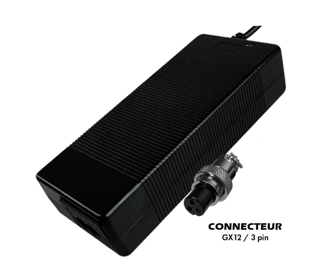 [SP-166] Chargeur 36V - 42V / 2A (connecteur GX12-3p)