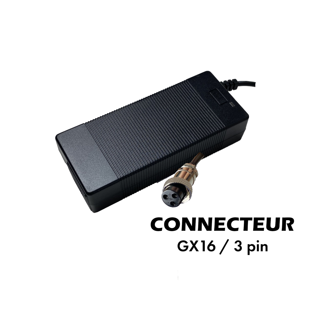 [SP-174] Chargeur 48V - 54.6V / 2A (connecteur GX12-3)