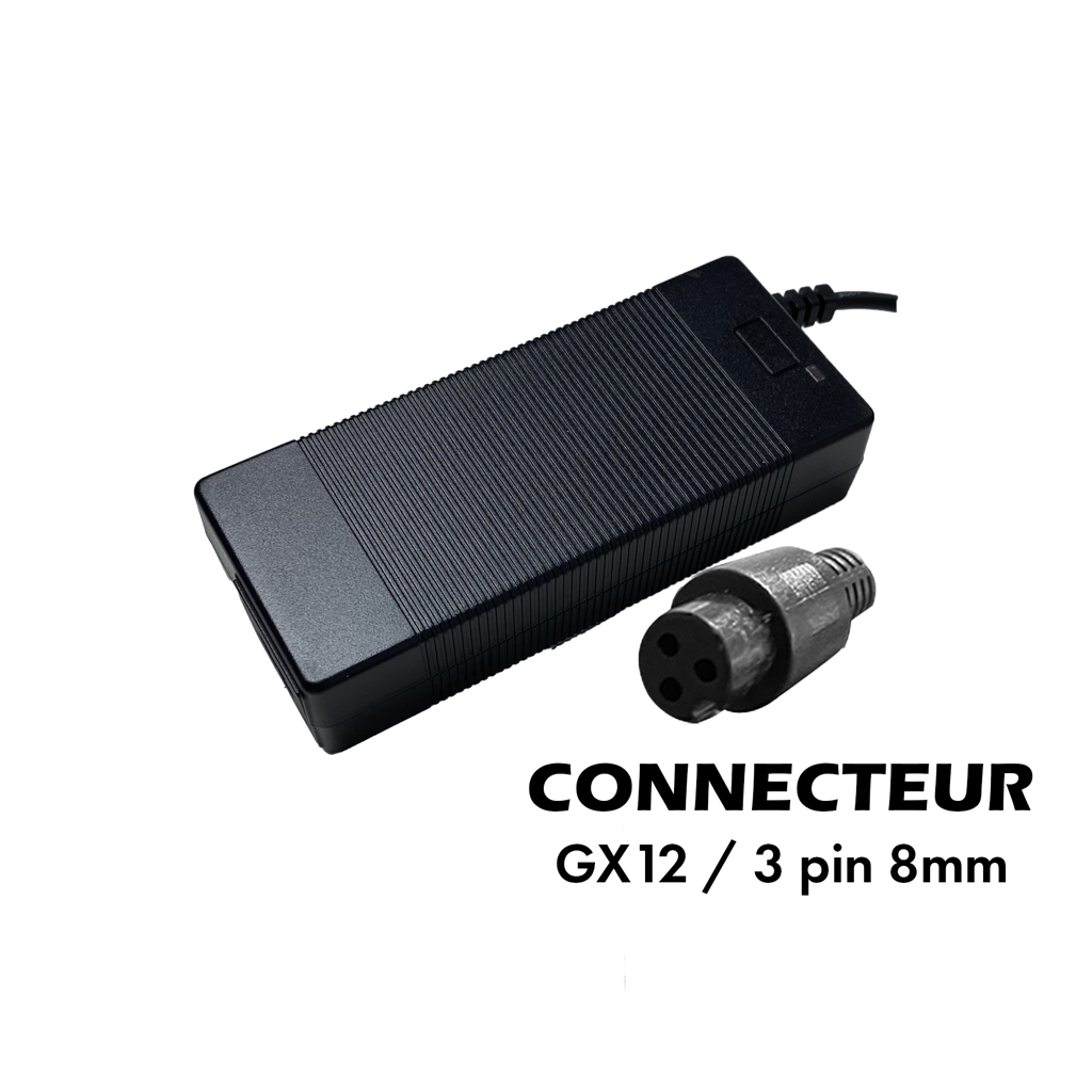 [SP-180] Chargeur 52V - 58.8V / 2A (connecteur GX12-3P 8MM)