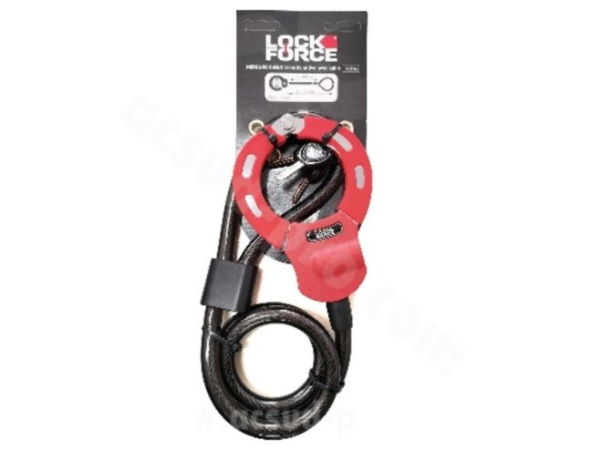 [menottecable] ANTIVOL A MENOTTE LOCKFORCE MERCURE CABLE 1 M Ø15
