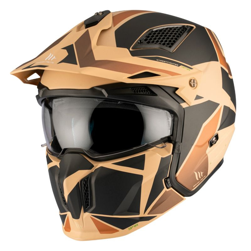 [203030] CASQUE TRIAL MT STREETFIGHTER SV P1R NOIR/SABLE MAT (L)