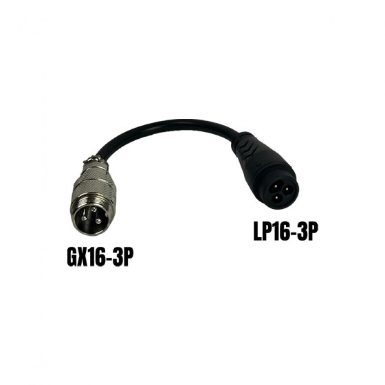 [SP-276] Adaptateur GX16 - 3 PINS Mâle - LP16 3 P Femelle