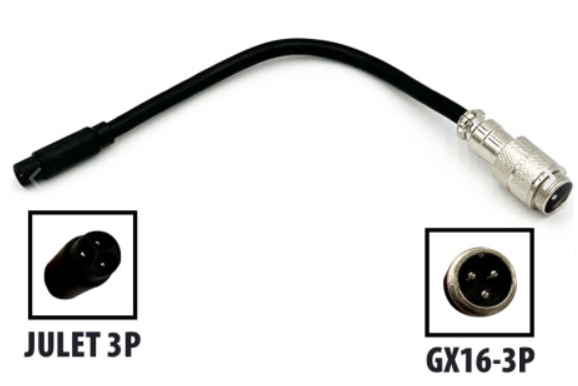 Adaptateur GX16 3 pins -> Julet 3 pins