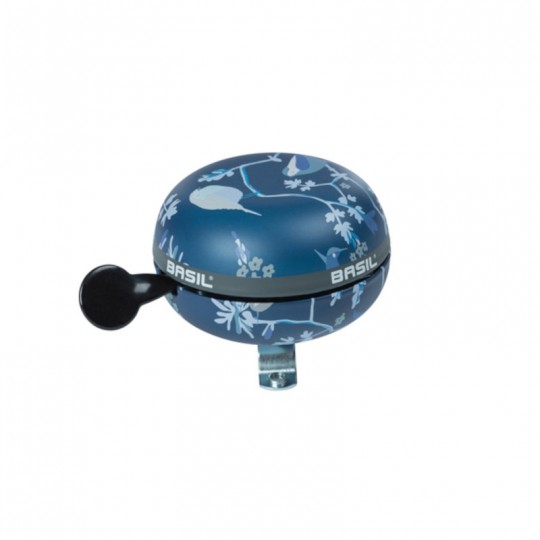 Basil Bloom sonnette de vélo ding dong, 80mm ø, indigo bleu