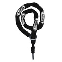 ANTIVOL VELO CHAINE A BOUCLE D6 X 1.00M ABUS POUR ANTIVOL FER A CHEVAL -NOIR + SUPPORT