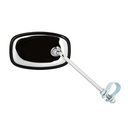 RETRO CYCLO* REVERSIBLE VINTAGE RECTANGLE ACIER CHROME (110X67MM) - AVEC COLLIER DIA22.2MM